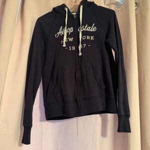 Aeropostale Women's Navy Hoodie Jacket